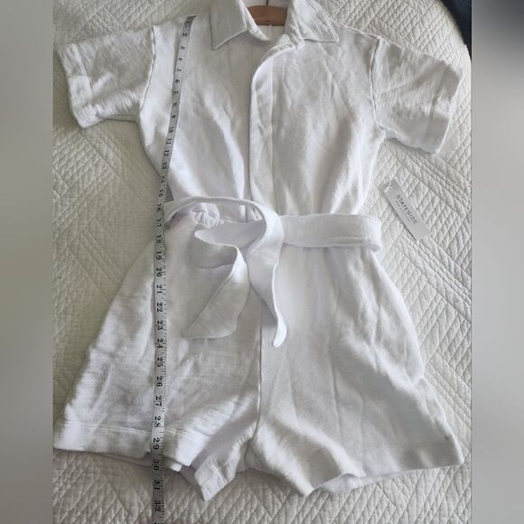 STATESIDE French Terry Loop slub short cover up beach Romper - Picture 6 of 12